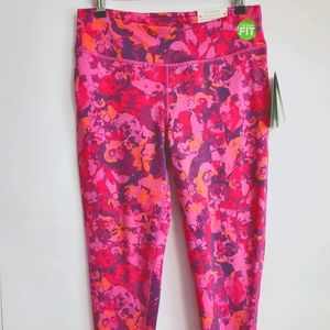 Gaiam women's pink om yoga leggins,  NWT